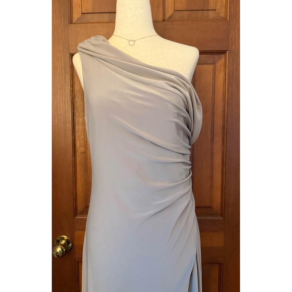 Ralph Lauren Evening Off-Shoulder Gown Women's Size 10 Beige Wedding Formal Maxi
